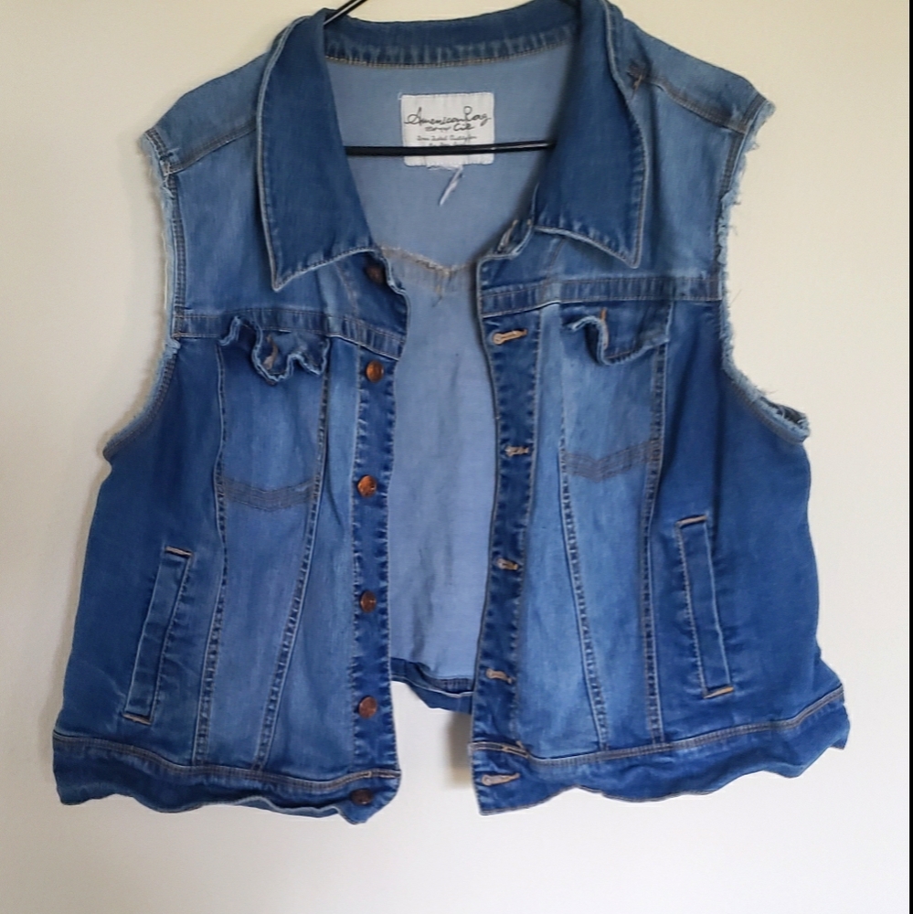 Sleevles jean jacket